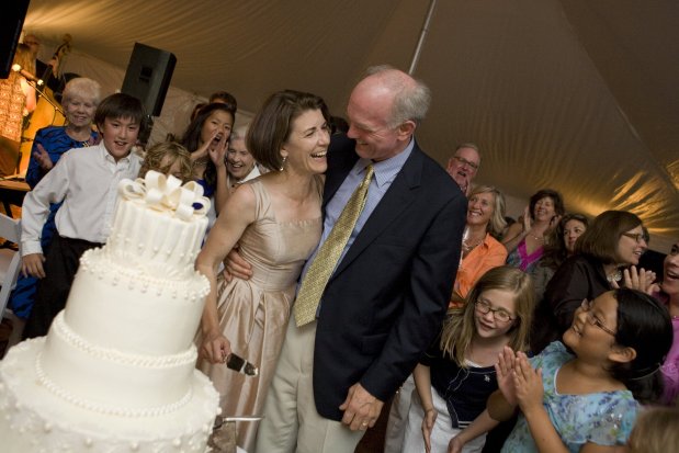 Tribune columnist Amy Dickinson marries childhood friend Bruno Schickel in Freeville, New York, in 2008. (Shai Eynav Photography)