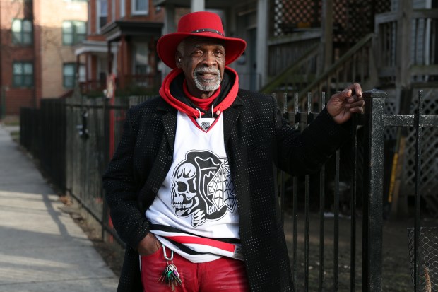 Ron Hollis employed Lee Harris at his maintenance company when Harris was about 14 years old. Hollis, shown here in Chicago on Feb. 2, 2024, regularly sent Harris money after he was incarcerated. (Terrence Antonio James/Chicago Tribune)