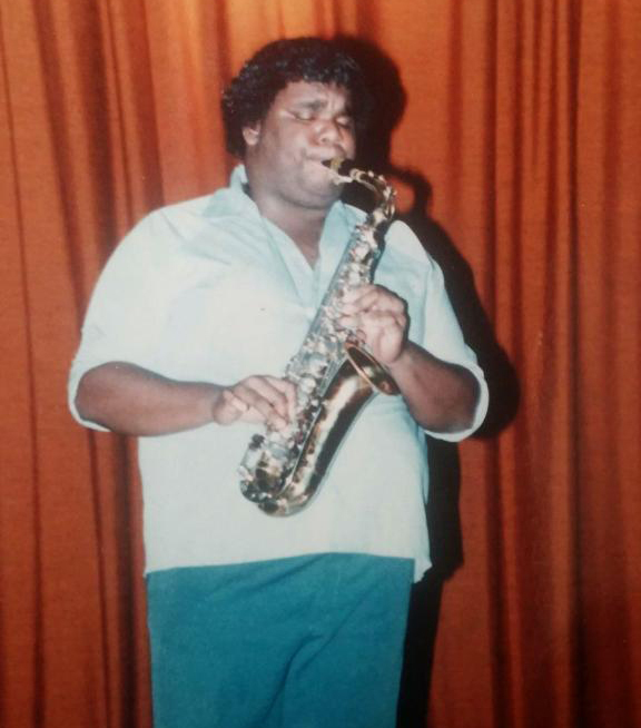 Chicago Mayor Brandon Johnson's brother Leon plays the saxophone. Leon struggled with mental illness for much of his life. (Family photo)