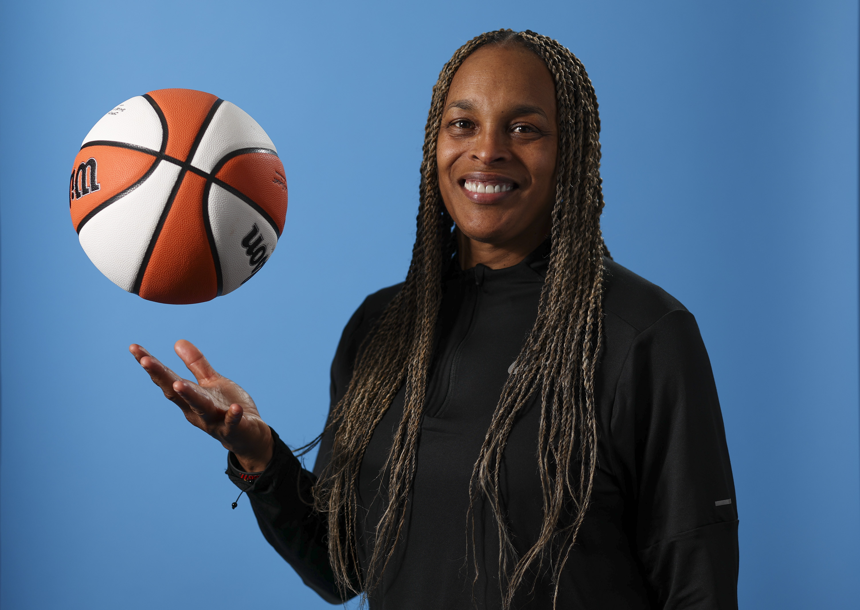 Chicago Sky Head Coach Teresa Weatherspoon on May 8, 2024, during media day at Wintrust Arena. (Eileen T. Meslar/Chicago Tribune)