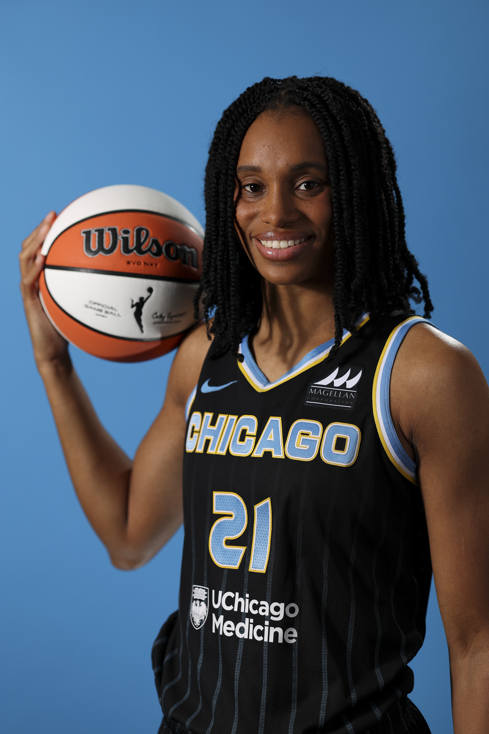 Chicago Sky forward Brianna Turner on May 8, 2024, during media day at Wintrust Arena. (Eileen T. Meslar/Chicago Tribune)