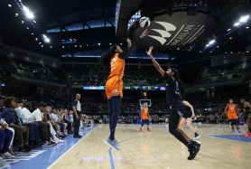 Rookie Angel Reese had a season-high 20 points and 10 rebounds for her fourth straight game with a double-double.