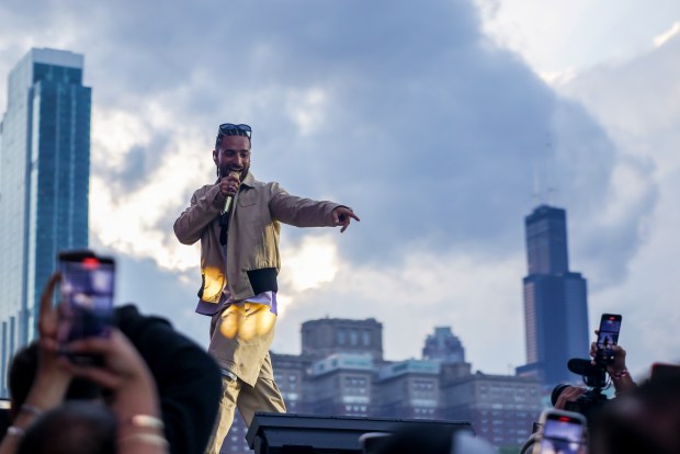 Maluma performs during the Sueños Festival at Grant Park on May 26, 2024. (Eileen T. Meslar/Chicago Tribune)