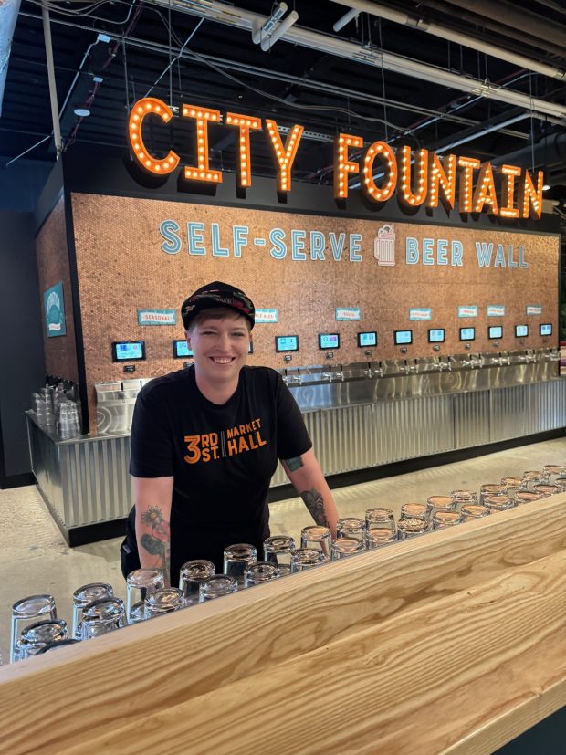 City Fountain is a self-serve indoor beer garden. (Terri Colby)