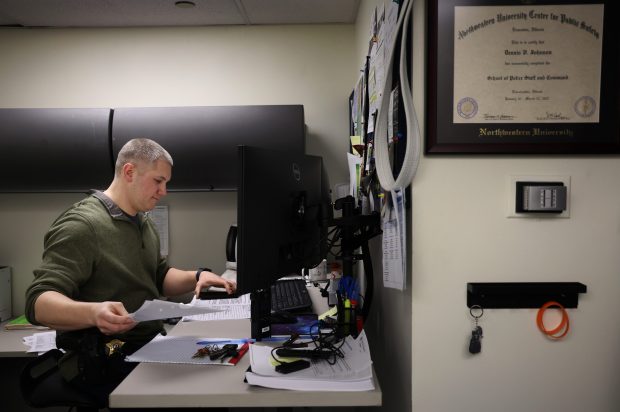 In 2018, Morton Grove police Commander Dennis Johnson was one of the detectives who investigated patients' allegations against X-ray technician Karol Ruszczyk. (Stacey Wescott/Chicago Tribune)